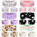 18 Pieces Face Washing Wristbands and Headband Set Spa Headband Wrist Washband Scrunchies Cuffs Wristbands for Washing Face Facial Makeup Headband Face Wash Headbands for Women Girls