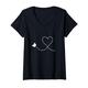 Damen Herz Schmetterling Love Schmetterlinge Herzen Damen Geschenk T-Shirt mit V-Ausschnitt
