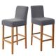 2 pcs stretch noir tabouret de bar pub chaise housse blanc tabouret couverture comptoir noir pour salle à manger café tabouret de bar tissu jacquard avec fond élastique