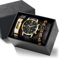 Montre à Quartz pour Hommes Analogique Quartz Rétro Casual Classique Chronographe Alliage Cuir Thème Classique Thème Vintage
