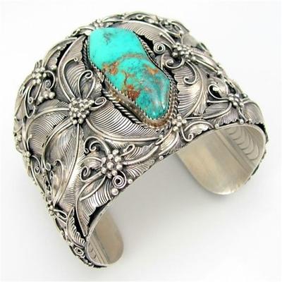 bracelet large ouvert de style indien bijoux rétro bracelet papillon bleu turquoise en argent thaïlandais