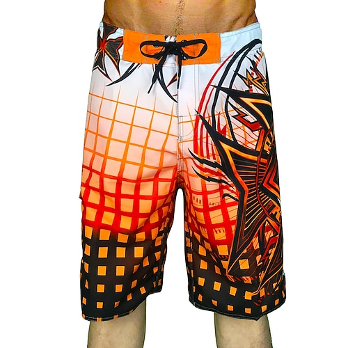 Homme Short de surf Shorts de bain Short de bain Motif Quadrillé Cordon de serrage avec poches Ultra Léger (UL) Séchage Rapide Confortable Shorts de Surf maillot de bain Surf Plage Sports Nautiques