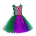 Hocus Pocus Sorcière Winifred Robe Manteau Bal Masqué Fille Cosplay de Film Cosplay Fête costumée Fuchsia Vert Mascarade Robe Manteau