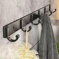 1 pc crochets suspendus modernes pour mur en aluminium noir porte-serviettes salle de bain porte vêtements cintre porte-manteau mural