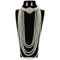 boucles d'oreilles collier de perles tour de cou 2 pièces accessoires de clapet rétro vintage années 1920 alliage pour rugir années 20 clapet cosplay bijoux de fantaisie pour femmes