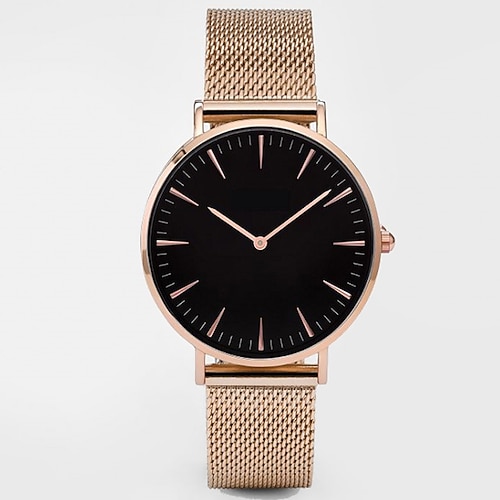 Montres à quartz pour Femme Hommes Analogique Quartz Tendance Couleur unie Minimaliste Décontractées Classique simple Acier Inoxydable 304 Style Moderne