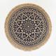 set de table rond tapis de table blanc ferme tissé frange de jute avec gland napperon pour salle à manger cuisine table de mariage décor mandala