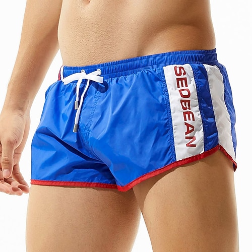 SEOBEAN Homme Shorts de bain Short de bain Patchwork Cordon de serrage doublure en maille avec poches Séchage Rapide Confortable Shorts de Surf maillot de bain Surf Plage Sports Nautiques Été