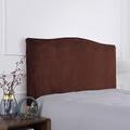 Housse de tête de lit en velours pour décoration de chambre, housse de tête de lit extensible, housse de protection anti-poussière pour tête de lit rembourrée