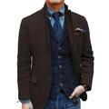 blazer en tweed rétro vintage pour hommes blazer à chevrons manteau de sport régulier grande taille simple boutonnage deux boutons noir champagne bleu bordeaux 2024