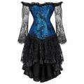 Rétro Vintage Sexy Rococo Punk et gothique Renaissance Robe Bustier Sur Poitrine Bustier Bodyshaper Courte / Mini Femme Dentelle Epaules Dénudées Jacquard Halloween Fête / Soirée Fête scolaire Haut