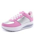 Femme Basket Grandes Tailles Baskets à plateforme Extérieur du quotidien Eté Hiver Plateau Bout rond Mode Sportif Décontractées Marche Polyuréthane Lacet Noir / blanc Noir / Rouge Rose / Gris