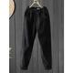 Pantalon slim femme velours côtelé polaire pantalon pleine longueur streetwear simple quotidien noir rose m l automne hiver