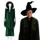 Sorcière Sorcier Minerva McGonagall Costume de Cosplay Tenue Homme Femme Cosplay de Film Déguisement de Rogue Déguisement Voldemort Déguisement McGonagall Halloween Carnaval Mascarade Haut Manteau