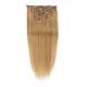 A Clipser Extensions de cheveux Cheveux Naturel Rémy Clip sur les extensions de cheveux 7 pièces 100 g Pack Droit Blond 14-24 pouce Extensions de cheveux