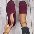 Femme Slip-Ons Grandes Tailles Chaussures de confort du quotidien Couleur Pleine Talon Plat Bout rond Décontractées Minimalisme Tricot Mocassins Noir Rose Rouge Bordeaux