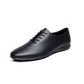 Homme Chaussures Latines Salon Entraîner des chaussures de danse Chaussures de personnage Extérieur Plate Talon Plat Lacet Noir