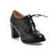 Femme Chaussures à Talons Escarpins Oxfords Chaussures Bullock Chaussures Vintage Soirée Extérieur du quotidien Bloc de couleur Eté Talon Bottier Bout rond Elégant Vacances Le style mignon Cuir Lacet