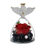 cadeaux pour la fête des femmes cadeaux de fleurs artificielles pour les femmes statues d'ange en verre cadeaux de Noël pour maman et grand-mère pour la fête des mères cadeaux d'anniversaire pour les