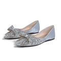 Femme Chaussures de mariage Chaussures bling-bling Chaussures habillées Grandes Tailles Mariage Soirée du quotidien Couleur unie Appartements de mariage Chaussures de mariée Chaussures de demoiselle