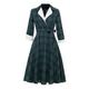 robe tartan femme robe swing robe à carreaux robe vintage vert rouge à manches longues à lacets à carreaux hiver automne col chemise robe d'hiver mature robe automne 2022 s m l xl xxl