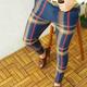 Homme Pantalon Chino Pantalons de Jogging Pantalon habillé à carreaux Poches latérales Ecossais à Carreaux Treillis Elastique Doux Entreprise du quotidien Mode Vêtement de rue Noir Blanche Elastique