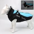 Manteau pour chien vêtements pour animaux de compagnie réfléchissant chaud chien manteau rembourré en coton col de fourrure chien hardshell manteau gros chien vêtements vêtements pour animaux de