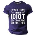 T-shirt graphique sarcastique à lettres pour homme manches courtes impression 3D col rond designer quotidien sports casual extérieur vacances sortie noir bleu marine vert armée printemps et été