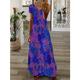 robe longue femme robe maxi tenue décontractée robe imprimée graphique floral mode moderne vacances quotidiennes vacances manches courtes robe col en v coupe classique vin rose blanc été printemps s m l xl 2xl 3xl 4xl 5xl