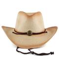 chapeau de cowboy en paille tissée avec bande de chapeau large bord cowboy ouest chapeau de cow-girl hommes femmes costume vintage cosplay vacances chapeau de vacances