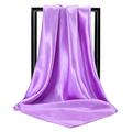 1 pièces 9090cm couleurs unies foulard hijab écharpe pour femmes satin de soie bandeau cheveux foulards femme carré châles foulards pour dames