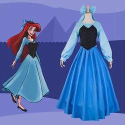 La Petite Sirène Ariel Princesse Robe Cosplay Cosplay de Film for Femmes Adulte Enterrement de Vie de Jeune Fille
