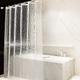 Doublure de rideau de douche transparente eva, rideau de douche hydrofuge pour cabine de douche de salle de bain, cube d'eau, 72x72 pouces