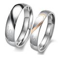 Anneaux de couple Anneau Alliance Bague Bague de fiançailles Homme 2 pièces Mariage Argent Deux tons