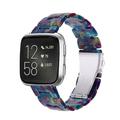 Bracelet de Montre pour Fitbit Versa 2 / Versa Lite / Versa SE / Versa Résine Remplacement Sangle Homme Fermoir en métal Boucle en acier inoxydable Bracelet à Maillons Bracelet