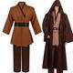 Obi Wan Kenobi Anakin Skywalker Chevalier Jedi Costume de Cosplay Tenue Homme Femme Garçon Cosplay de Film Cosplay Halloween Noir Marron Beige Halloween Carnaval Mascarade Manteau Pantalon Ceinture