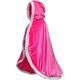 Princesse Conte de Fée Elsa Reine des Neiges Manteau Fille Cosplay de Film Robe trapèze Vêtement couvrant Rouge Bleu Fuchsia Noël Mascarade Anniversaire Robe Châle