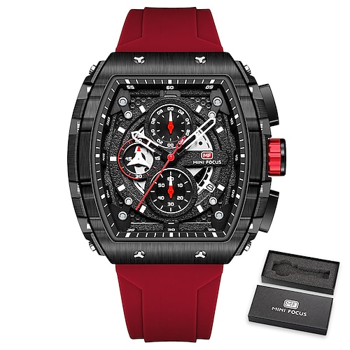 Montre de sport à quartz MINI FOCUS pour hommes chronographe calendrier lumineux montre militaire pour hommes marque de luxe bracelet en silicone étanche
