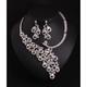 Nuptiales Parures 1 jeu Cristal Strass Alliage 1 Collier Boucles d'Oreilles Femme Gros Fantaisie Coloré Mignon Fantaisie Paon Irrégulier Parure de Bijoux Pour Soirée Mariage