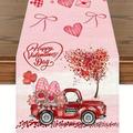 Saint Valentin chemin de table vacances chemin de table saisonnier ferme toile de jute nappe pour anniversaire de mariage maison cuisine dîner table fête décor