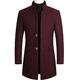 Homme Manteau d'hiver Manteau laine Manteau Manteau court Usage quotidien Vacances Hiver Automne Laine Chaud Extérieur Vêtements d'extérieur Vêtement Tenue Mode Guêtres Couleur Pleine Poche Col