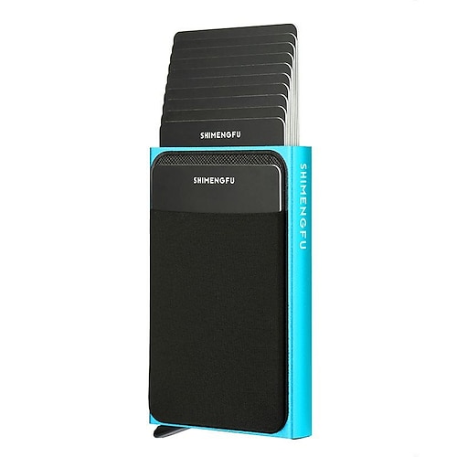 1 Pc portefeuille en aluminium slim porte-cartes de crédit RFID étui mince pour cartes bancaires pour hommes et femmes sac de carte de crédit pop-up
