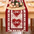 Saint Valentin chemin de table vacances chemin de table saisonnier ferme toile de jute nappe pour anniversaire de mariage maison cuisine dîner table fête décor