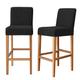 2 pièces housse de tabouret de bar extensible tabouret de comptoir de pub housse de chaise pour salle à manger café meubles housse de siège protecteurs extensibles antidérapant avec fond élastique