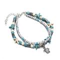 Femme Turquoise Bracelet de cheville Multirang Tortue Étoile de mer Bohème Bracelet de cheville Bijoux Lotus / Tortue / Eléphant Pour Soirée du quotidien