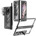 téléphone Coque Pour Samsung Galaxy Z Fold 5 Z Fold 4 Z Fold 3 Coque Intégrale et protecteur d'écran Protection complète du corps Protecteur d'objectif de caméra Transparente Verre Trempé PC Métal