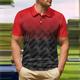 Homme POLO Tee Shirt Golf Dégradé Imprimés Photos Géométrie Col rabattu Noir et rouge Mer bleue Noir Blanche Jaune Extérieur Plein Air Manches courtes Imprimer Bouton bas Vêtement Tenue Mode Design