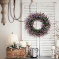glycine vigne cercle couronne idyllique ferme rustique couronne florale décorative pour porte d'entrée fenêtre mariage printemps violet
