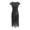 Les rugissantes années 20 1920s Robes de bal Robe de cocktail Robe vintage Robe à clapet Robe Robe de cocktail Robe de Soirée Déguisement Halloween Mi-long Gatsby le magnifique Charleston Femme