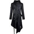 manteau gothique pour hommes steampunk victorian redingote veste à capuche vintage trech manteaux (petit) noir
